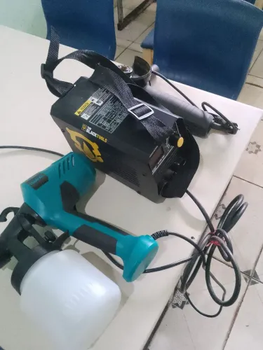 Máquina de solda mais compressor e Esmerilhadeira