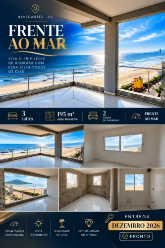 Pronto e Novo frente mar em Navegantes - Oportunidade 195m²