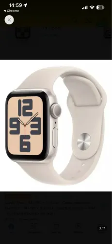 Apple Watch SE 2 geração 44mm cor Star Light com vários acessórios