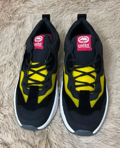 Tênis Ecko Club Masculino Preto/Amarelo Tamanho 39 Original