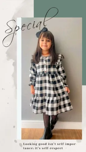 Vestido Xadrez Infantil Blogueirinha Kids Tamanho 4 