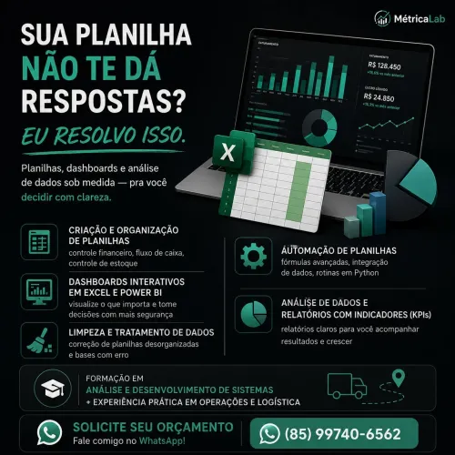 Planilhas, Dashboards e Análise de Dados | Excel e Power BI