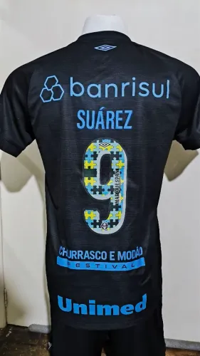 Camisa do Grêmio preta 2023 #9 Suárez tamanho G