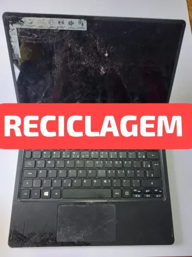 notebook para reciclagem de peças