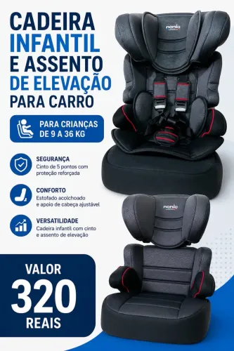 Cadeira e assento de elevação infantil