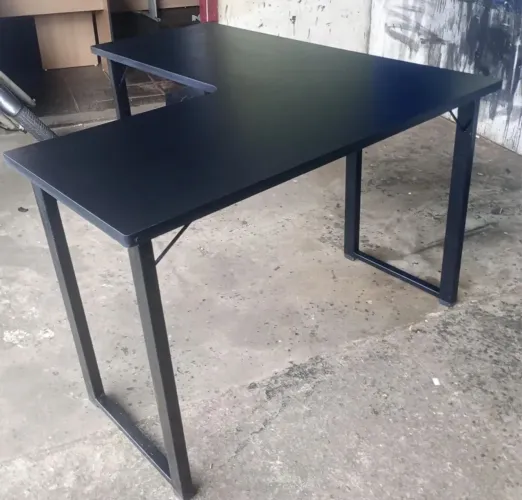 mesa reta em L estilo industrial, frete grátis