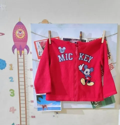 Casaco infantil vermelho Mickey tam 3