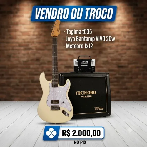 Guitarra Tagima T635 + Amplificador valvulado completo.