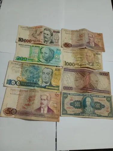 Antiguidade notas Nacionais Antigas bem usado, lote 
