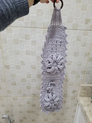 Porta papel higiênico em crochê
