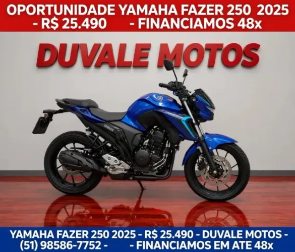 Yamaha Fz25 Fazer! Ano 2025! Apenas 3 mil Km! Financiamos e Aceitamso trocas!