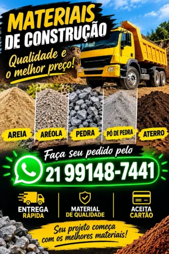 Areia do guandu , aréola e aterro a partir 360,00