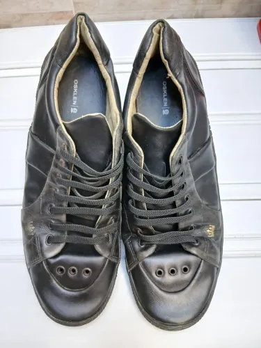 sapatênis osklen masculino couro preto tamanho 39/40