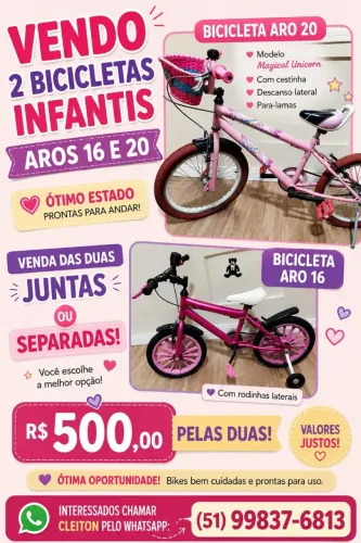 2 bikes por R$ 500