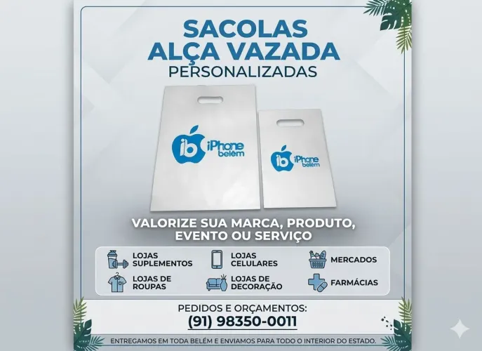 Sacolas e Sacos Personalizadas para todos os tipos de negócio