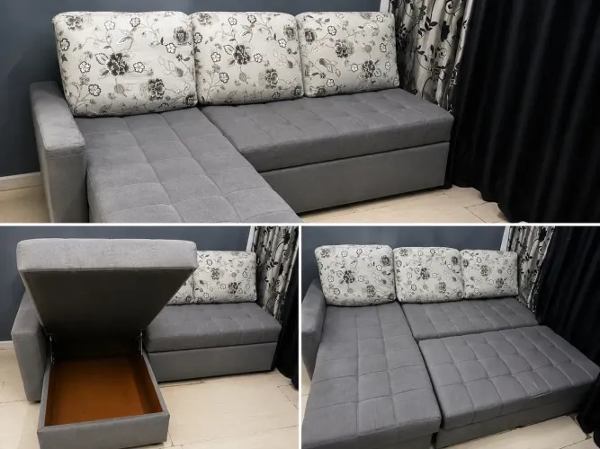 Só sofá cama com baú lojas Castro