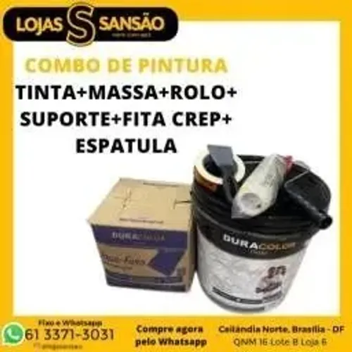 Kit Pintura Completo Tinta Massa Corrida Fita Crep rolo