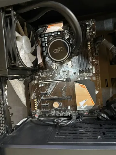 Kit PC Gamer - Processador + Placa Mãe + Water Cooler + Fonte + Suporte Gabinete
