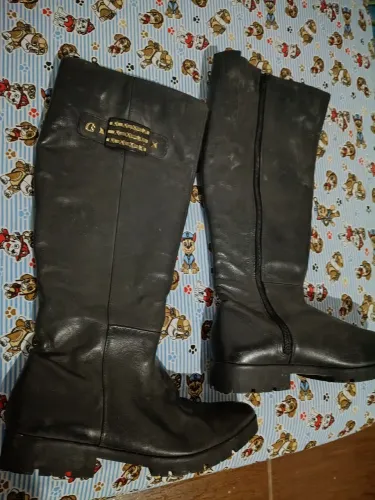 Bota carmen stteffans 37 couro preta original 