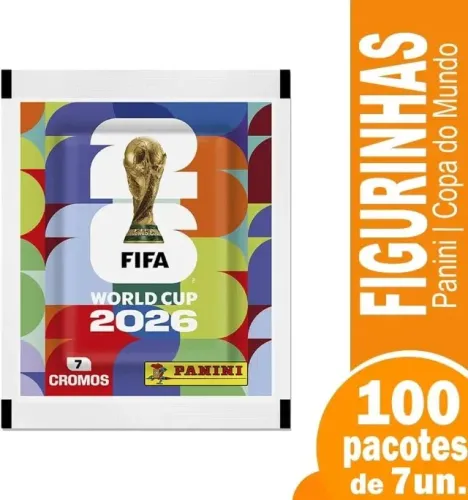 Kit 100 Envelopes Figurinhas Copa Do Mundo 2026 - 700 Figurinhas