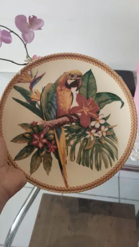 Prato decorativo Arara