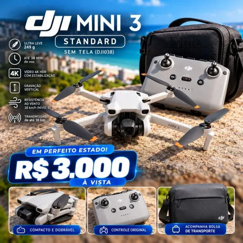 Drone DJI mini 3 apenas R$ 3.000