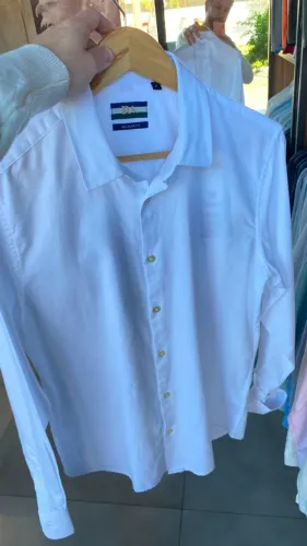 Camisa Masculina Branca Regular Fit Tam P - Nova