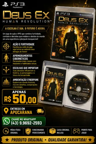 Deus Ex: Human Revolution PS3 Original