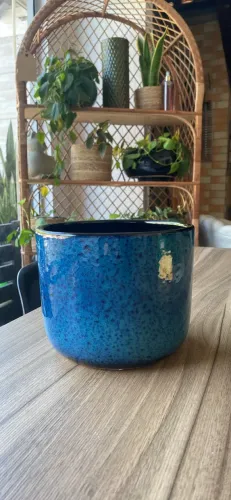 Cachepô azul PT15 para plantas