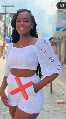 Cropped Caça Bordada