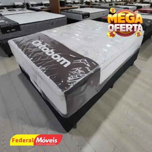 Cama Box Colchão e Base Exclusive Gel Casal 1,38m - Mega Oferta!