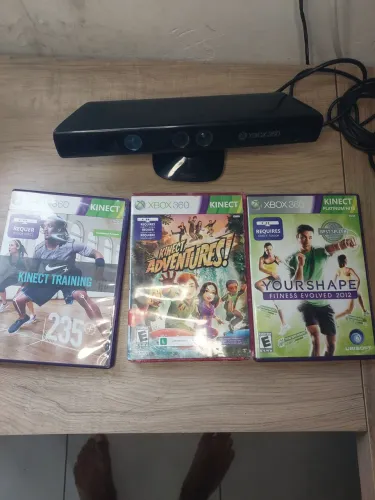Kinect Xbox 360 Original + 3 Jogos