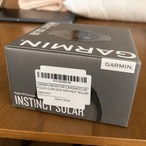 GARMIN INSTINCT SOLAR GRAPHITE - GPS MULTIESPORTIVO COM CARREGAMENTO SOLAR