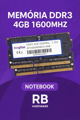 Memória DDR3L 4GB 1600Mhz Kingfast Nova