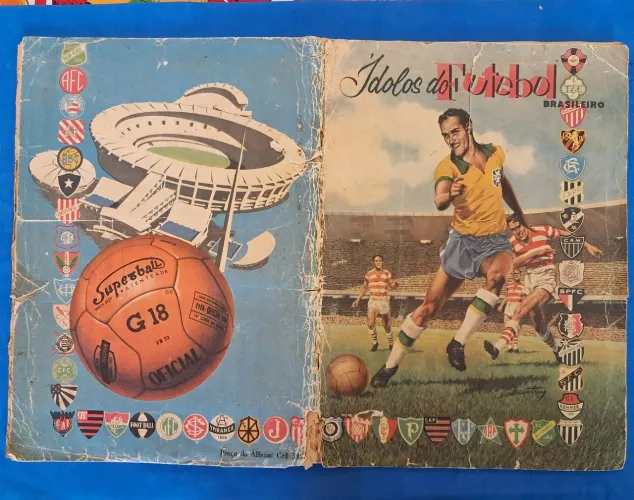 Album de Figurinhas Completo Idolos do Futebol Brasileiro 1955 Garrincha