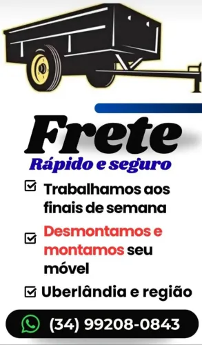 Frete rápido e seguro em toda Uberlândia e região 