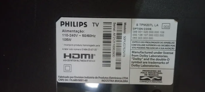 Televisor Philips 50 polegadas