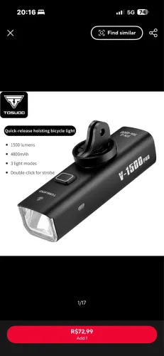 Farol bike 1500 lumens forte 
