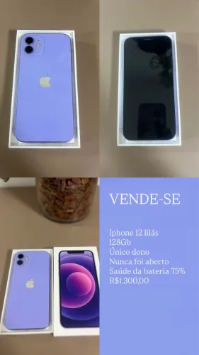 iPhone 12 Lilás 128Gb