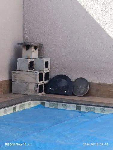 Chaminé metálica para forno - estrutura desmontável