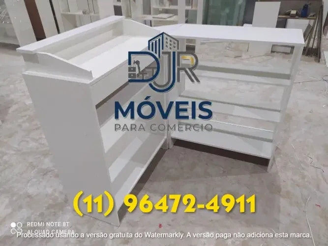 BALCÃO MODULAR CAIXA VITRINE + VITRINE - NOVO - ENTREGA RÁPIDA