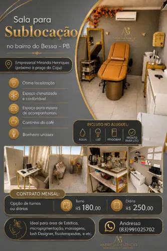 SALA PARA SUBLOCAÇÃO - BAIRRO DO BESSA/PB