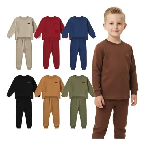 Kit 4 Peças Moletom Peluciado Infantil Menino Conjuntos
