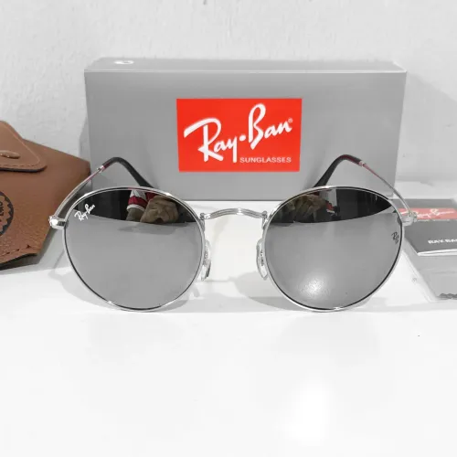 Óculos de sol Ray ban Round metal redondo espelhado unissex novo