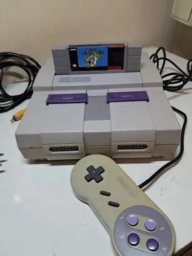 Super Nintendo snes original Bloqueado com trava frontal de cartuchos