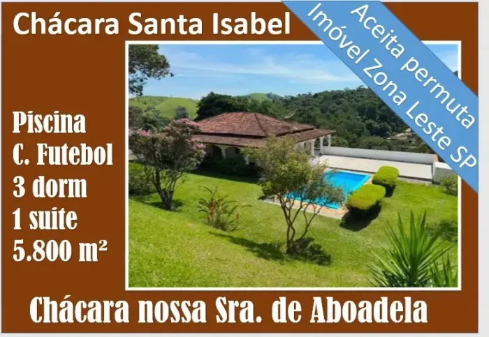 Fazenda/Sítio/Chácara para venda possui 5800 metros quadrados com 3 quartos