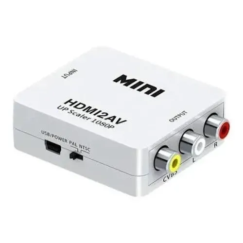 Mini Adaptador AV Conversor Para HDMI 1080p Av 2hdmi