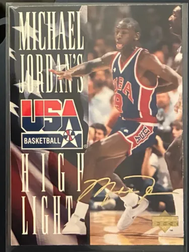 Michael Jordan Team USA Histórico 1ª Medalha de Ouro da Carreira Card NBA Carta Bulls