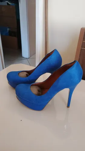 Sapato Sacarpin Azul USADO 