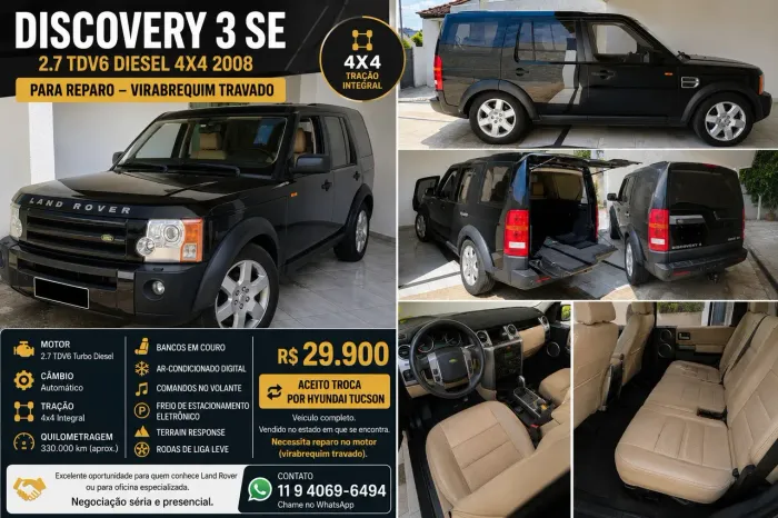 Land Rover Discovery3 SE 2.7 4X4 TDI Diesel Aut. 2008
